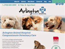 Tablet Screenshot of myarlingtonvet.com